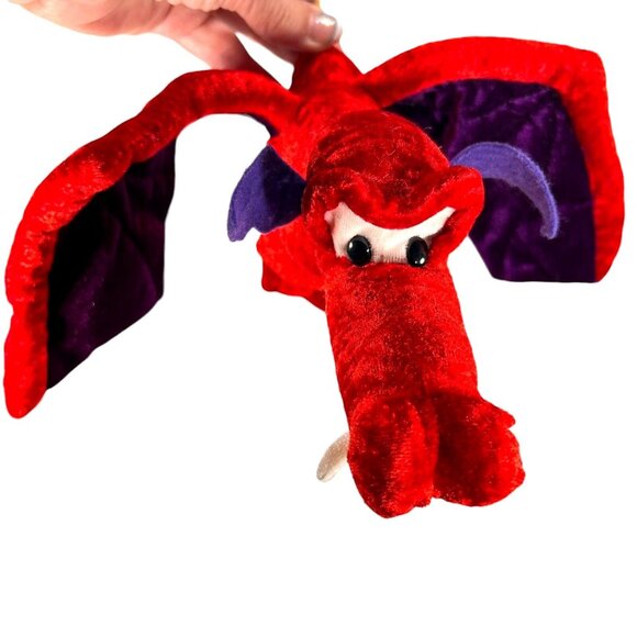 Classic Toy Co Other - Classic Toy Company Dragon Plush Stuffed Animal Red Purple Loop to Hang Toy
